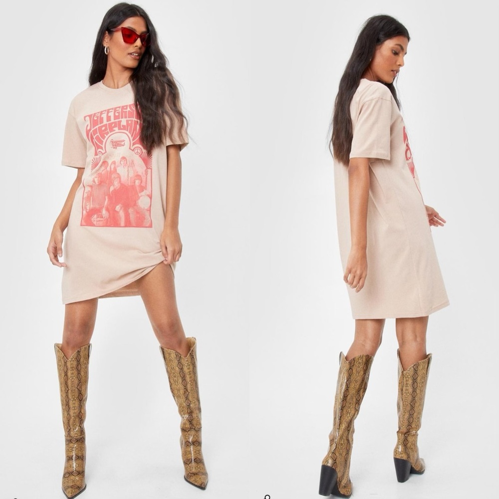 🎉HP🎉 ALMOST GONE! Jefferson Airplane Mini Tee Shirt Dress - Picture 5 of 5